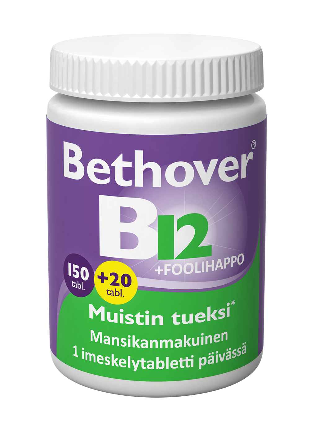 Bethover B12-vitamiini Ja Foolihappo 150+20 Tabl - Verman