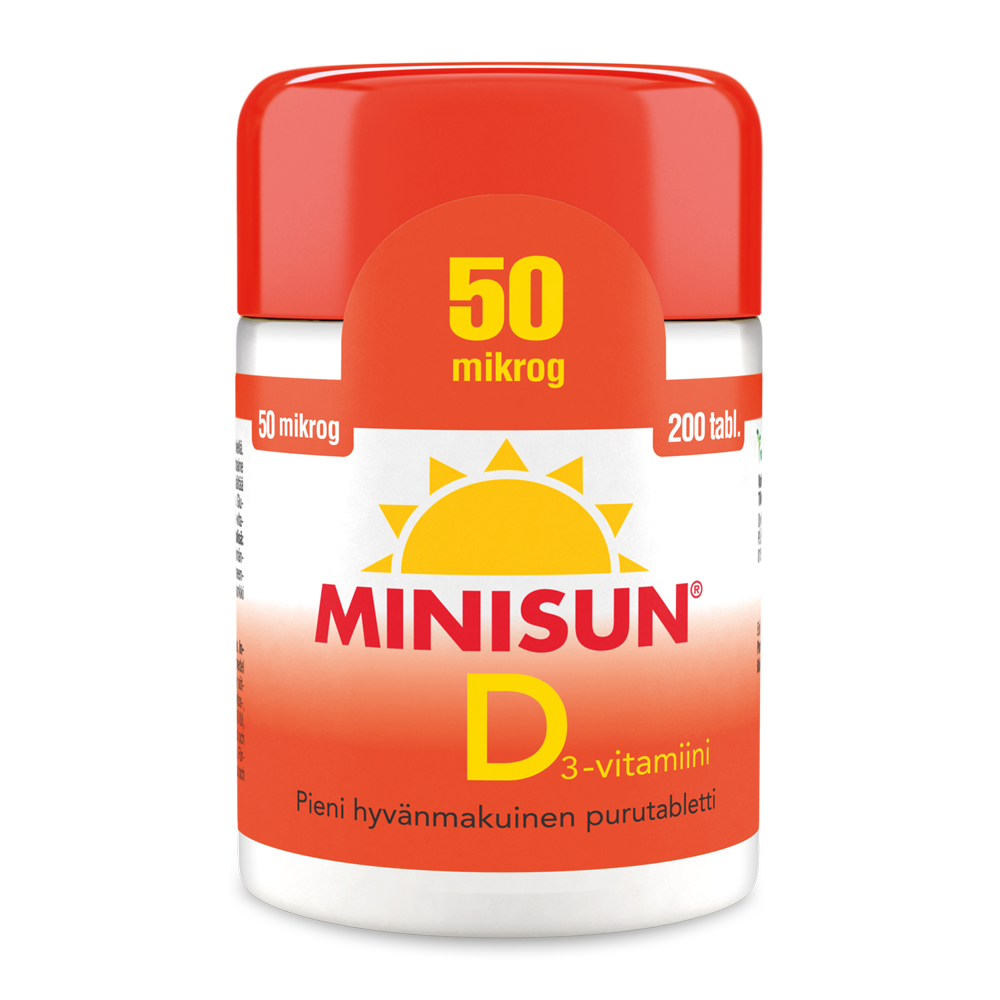 Minisun D3-vitamiini 50mikrog 200 tabl