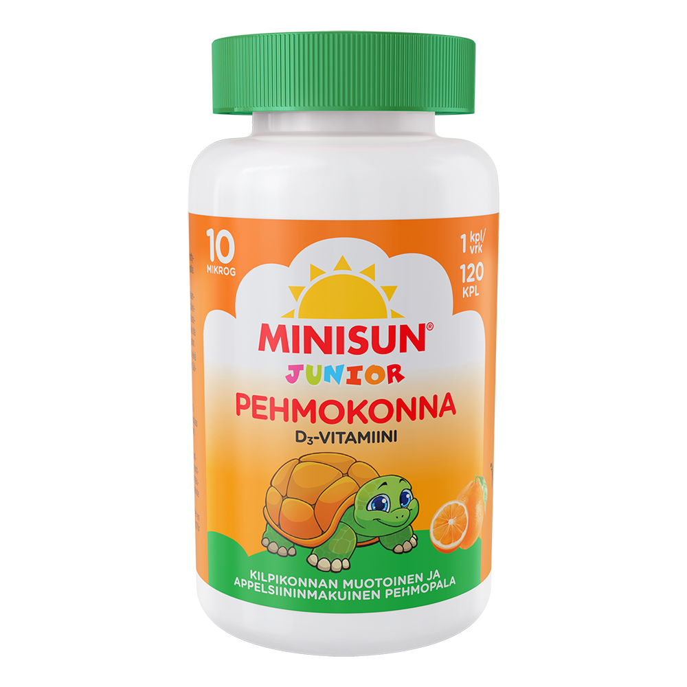 Minisun Pehmokonna Appelsiini_D-vitamiini 120kpl