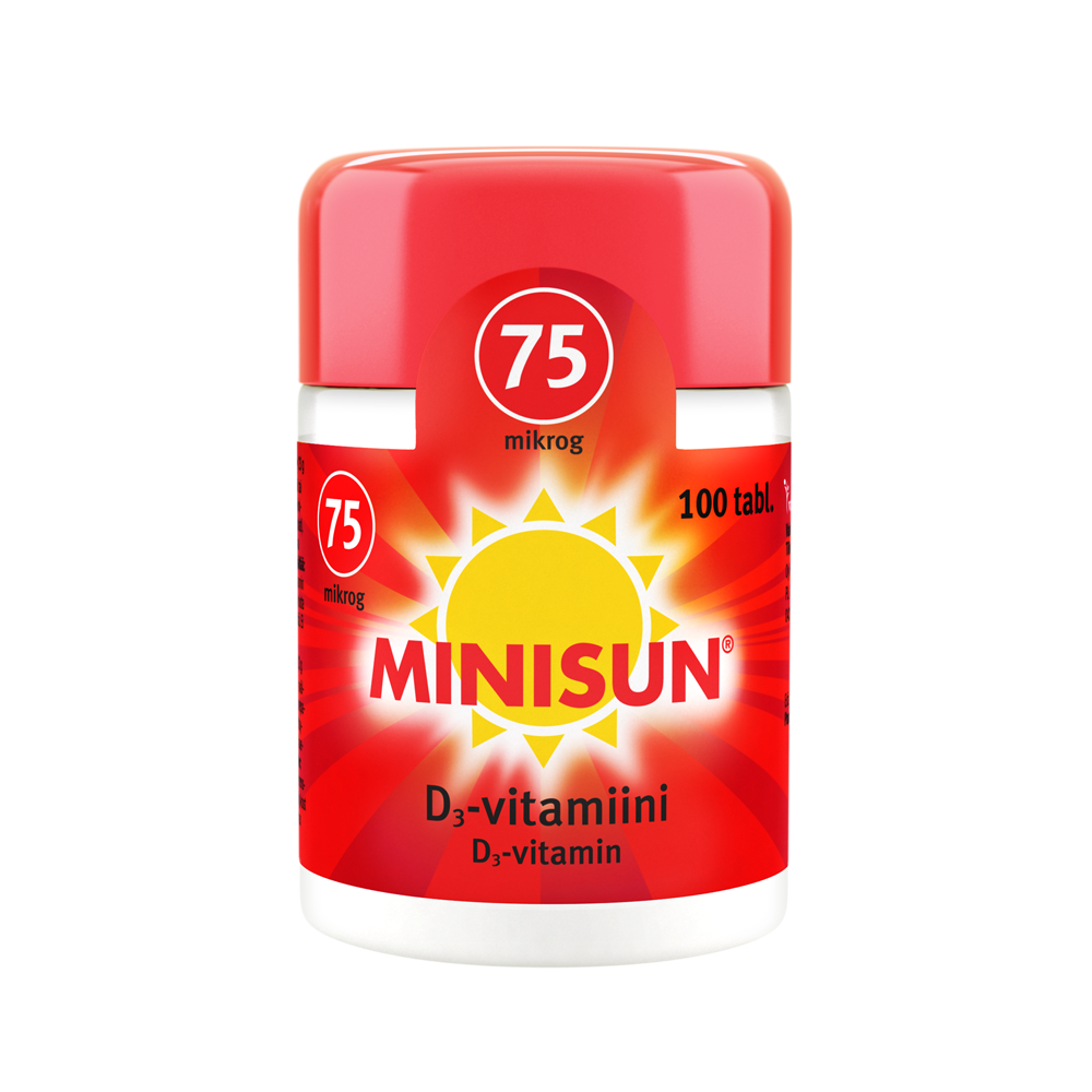 Minisun vahva D-vitamiini 75 mikrog
