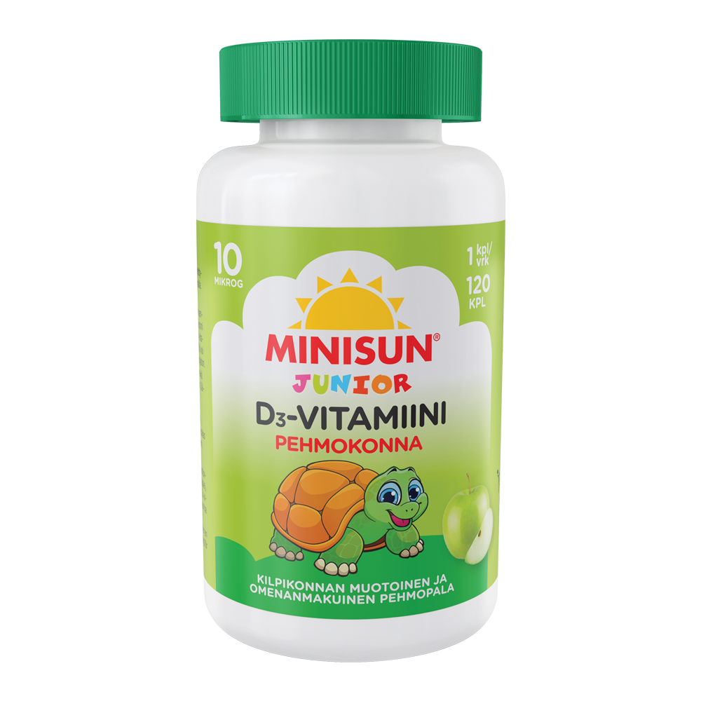 Minisun D-vitamiini Pehmokonna Omena 120kpl web
