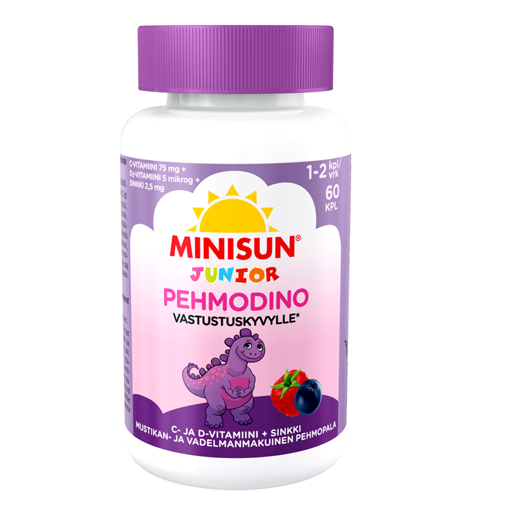 Minisun Pehmodino lasten vitamiinit vastustuskyvylle