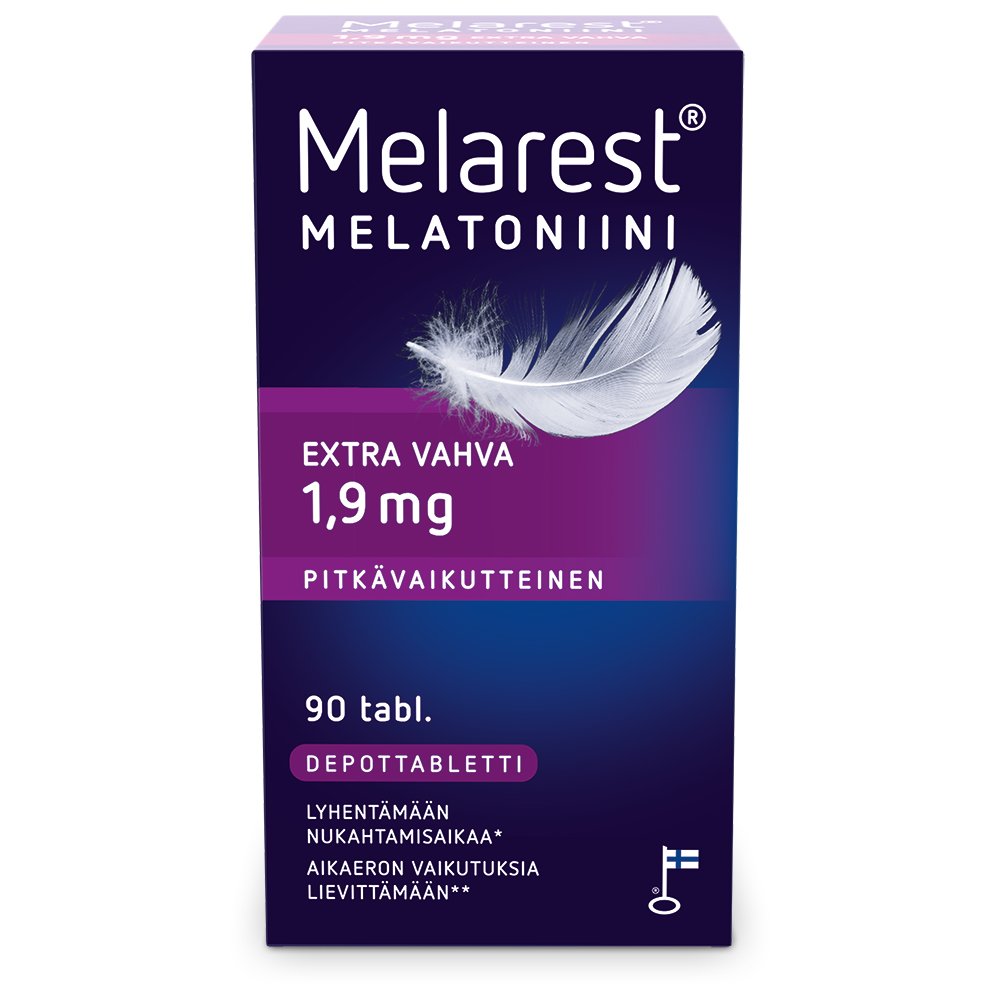 Melarest melatoniini 1,9mg Pitkavaikutteinen 90 tabl