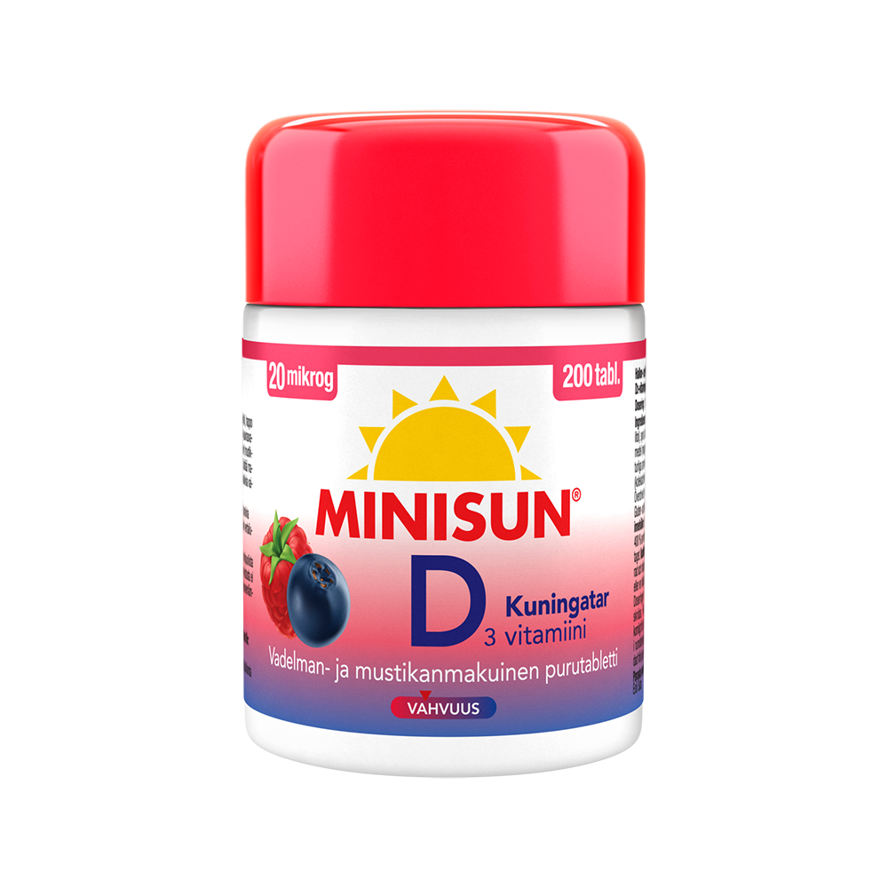 Minisun D3-vitamiini 20 mkrig Kuningata