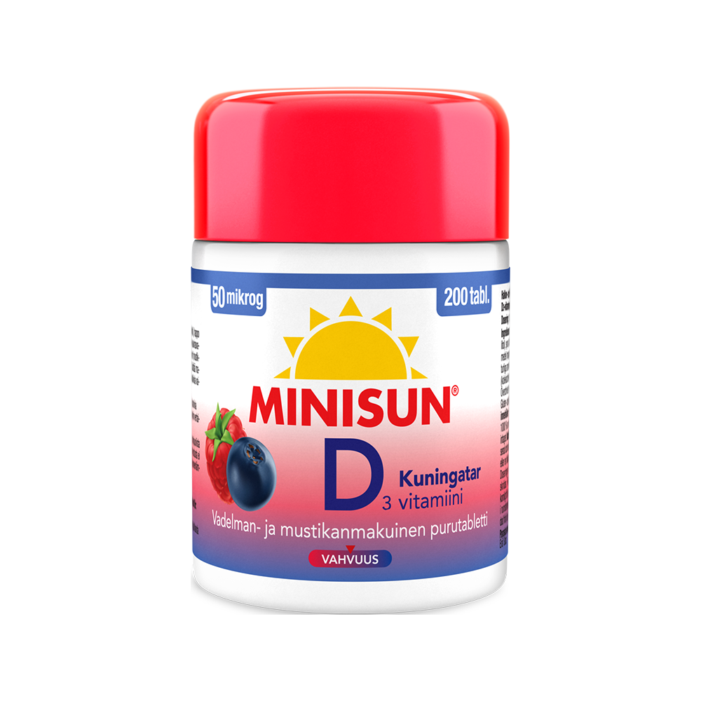 Minisun D3-vitamiini 50mikrog Kuningatar