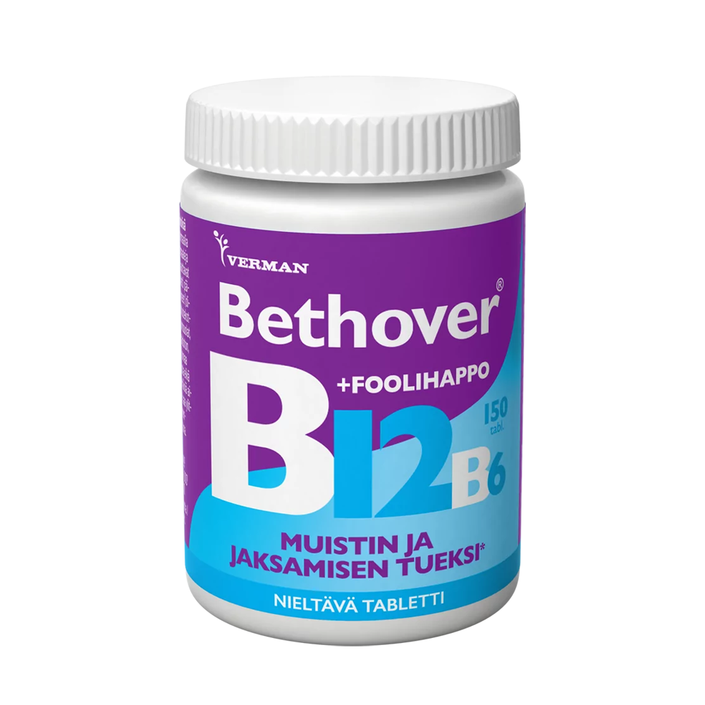 Bethover B12- ja B6-vitamiinivalmiste 150 tabl