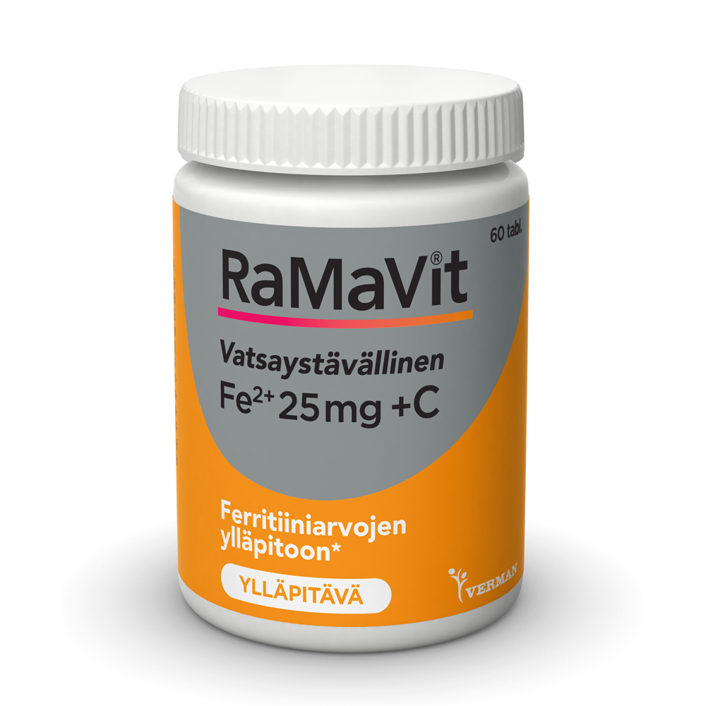 Ramavit vatsaystävällinen rauta 25 mg 60 tabl