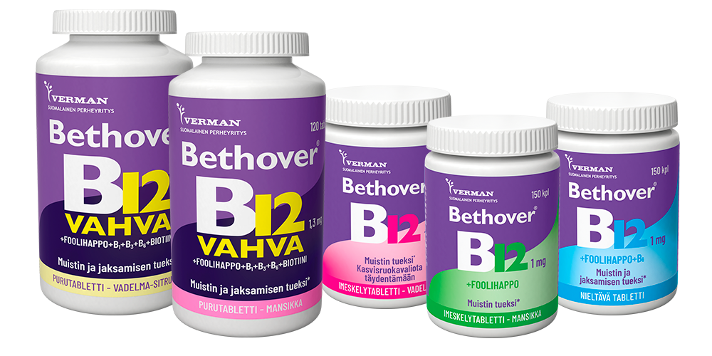 Bethover B12-vitamiini tuotesarja