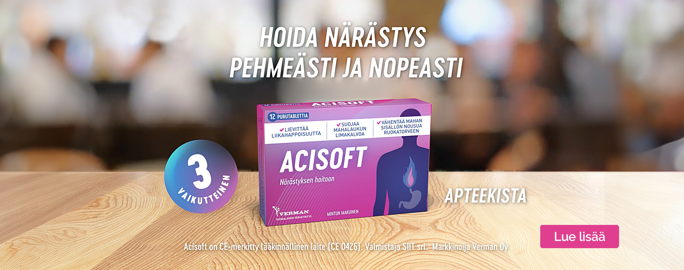 Acisoft närästyksen hoitoon