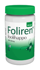 Foliren foolihappo 400 mikrog